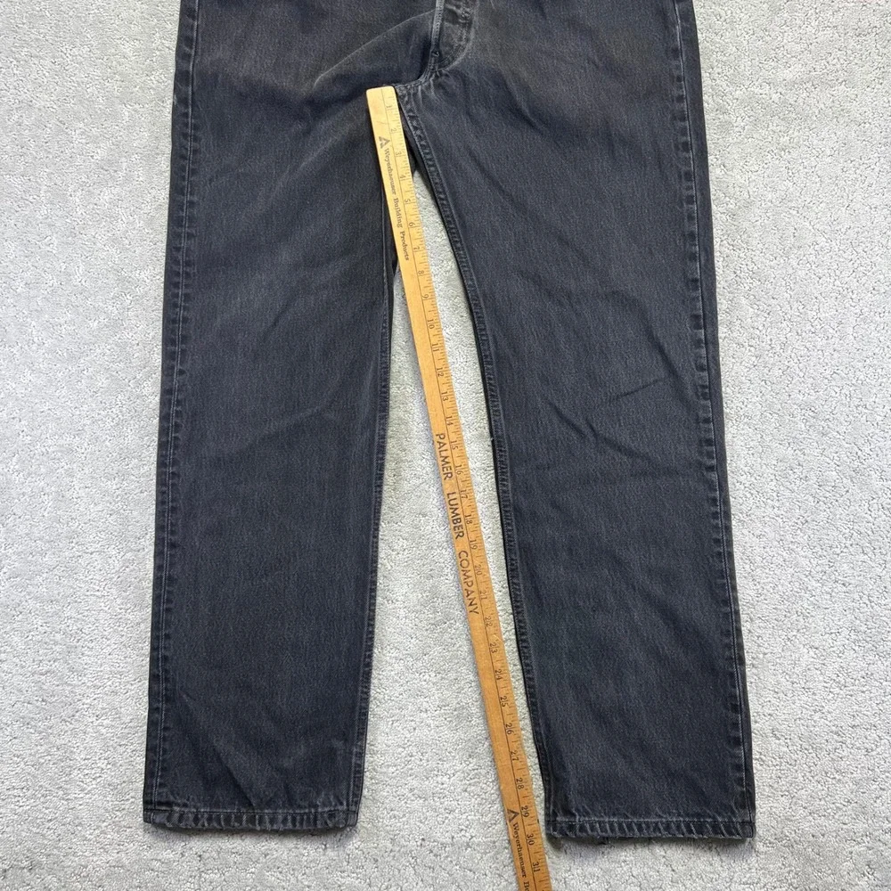 VINTAGE 90 Levis 501 Jeans 38x32 Black Straight Leg Button Fly 36x30 Act. Mexico